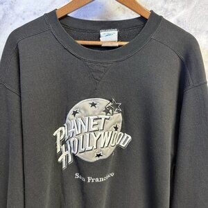 Vintage Planet Hollywood San Francisco Sweatshirt Mens XL 24x25.5 Black USA